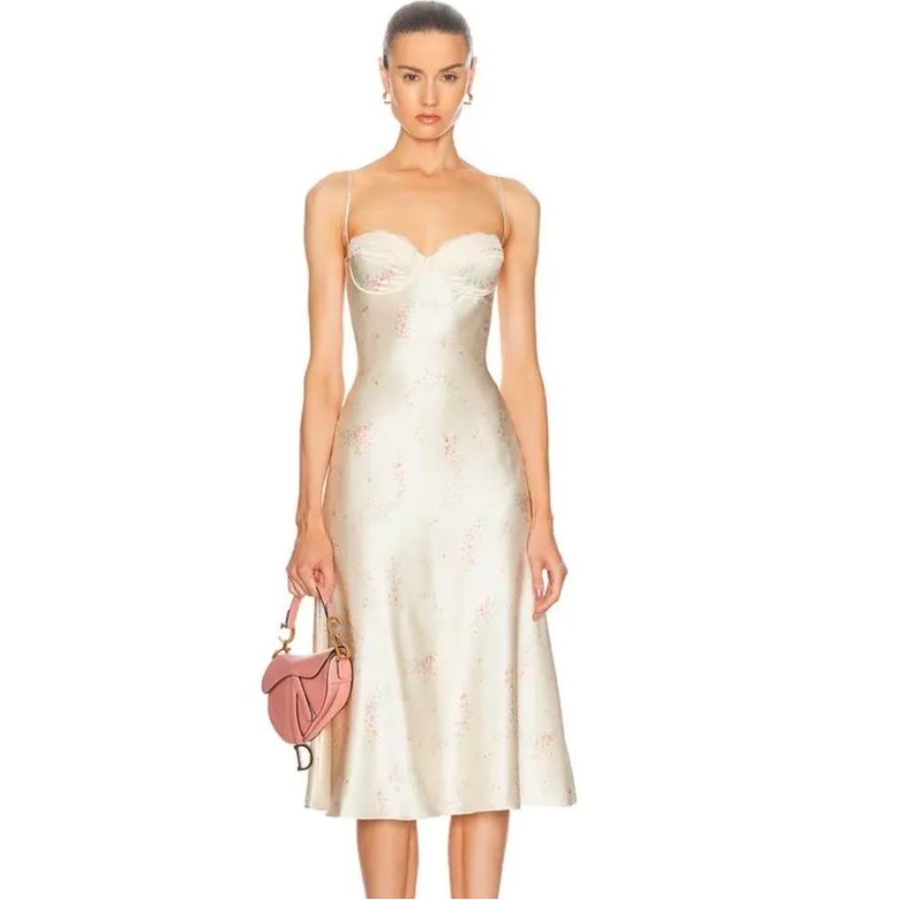 Mirror Palais Jardin Ballet Floral Silk Dress